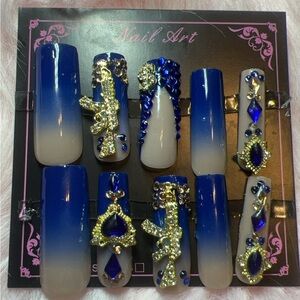 Gold Guns Press On Nails